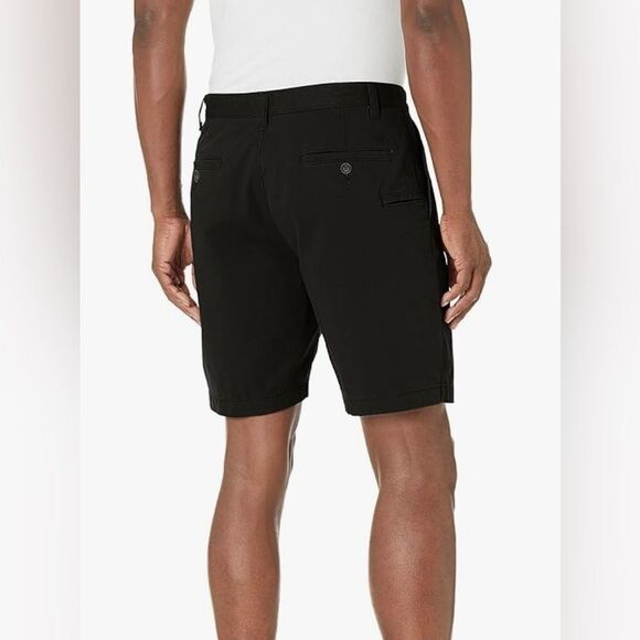 NWT Dockers Men’s Black Supreme Flex Ultimate Shorts Chino Flat Front - Size 30” - Picture 2 of 11
